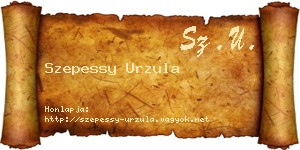 Szepessy Urzula névjegykártya